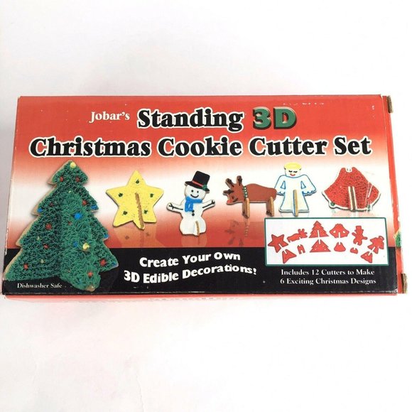 Jobar's Standing 3D Christmas Cookie Cutter Set 6 Designs New in Box Star Angel - Picture 11 of 11